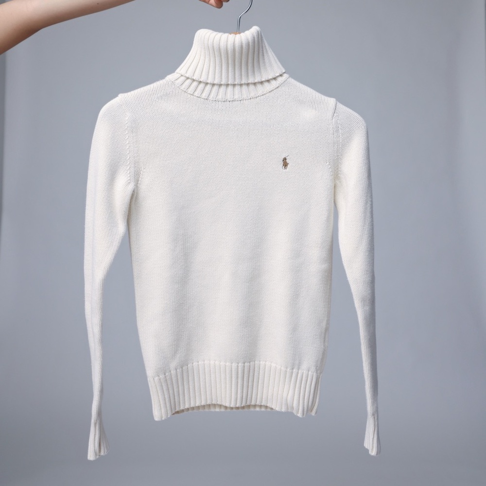 Polo Ralph Lauren Vintage Cream Turtleneck Sweater
